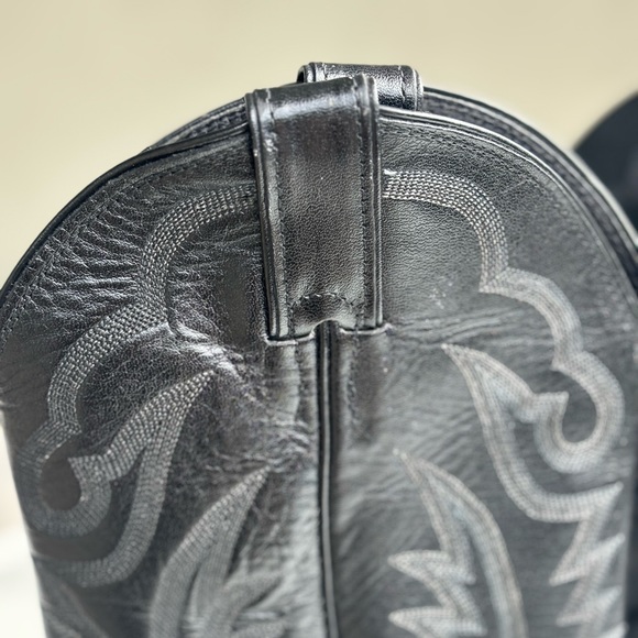 Men’s Justin black cowboy boots - Picture 6 of 10